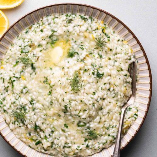 lemon dill risotto with meyer lemon