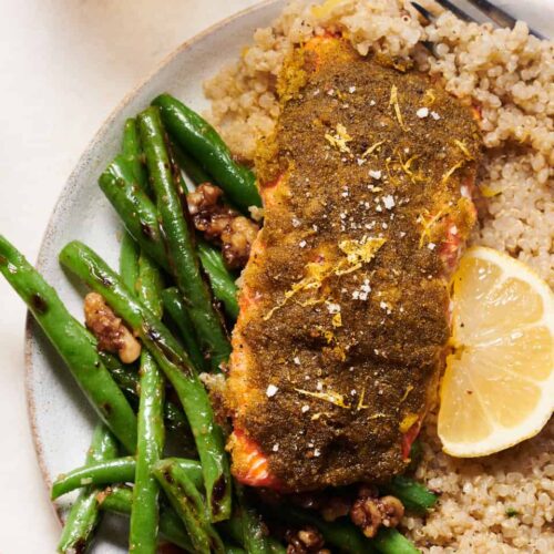 pesto crusted salmon