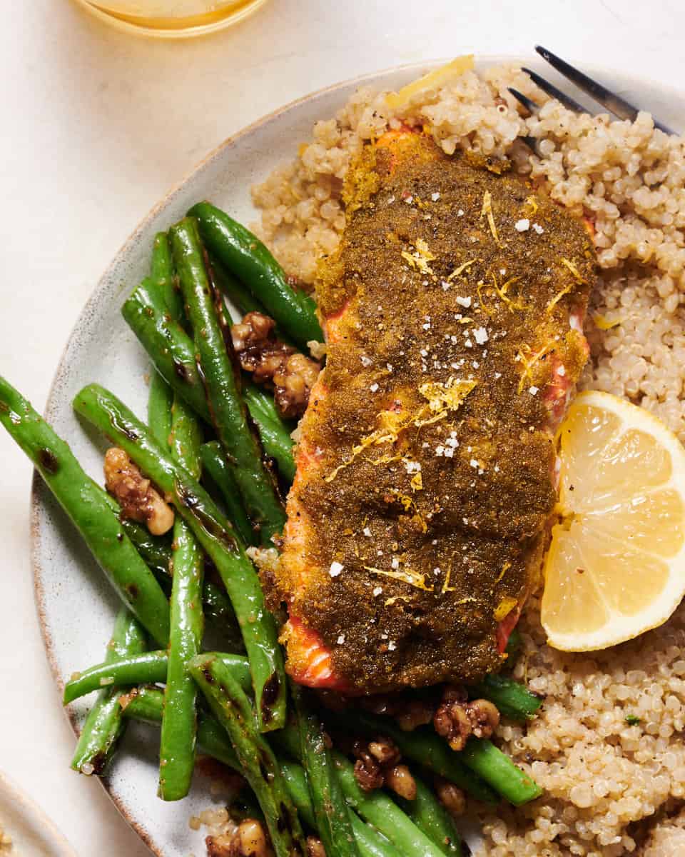 pesto crusted salmon