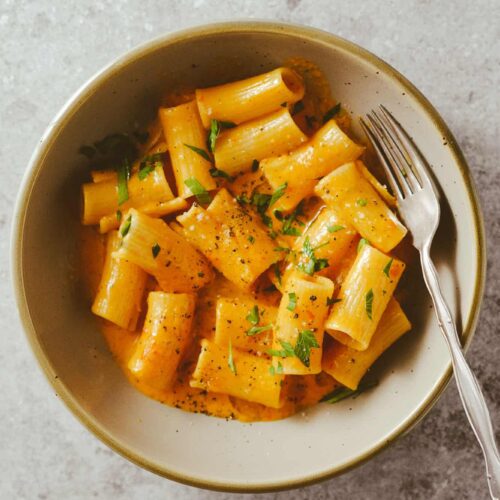 roasted red pepper rigatoni