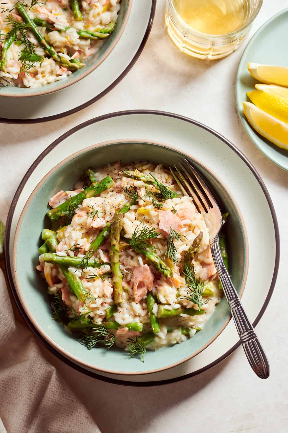 salmon and asparagus risotto