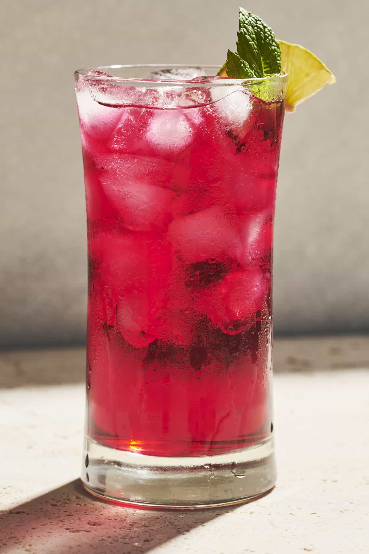 Cold Brew Hibiscus Tea with Mint