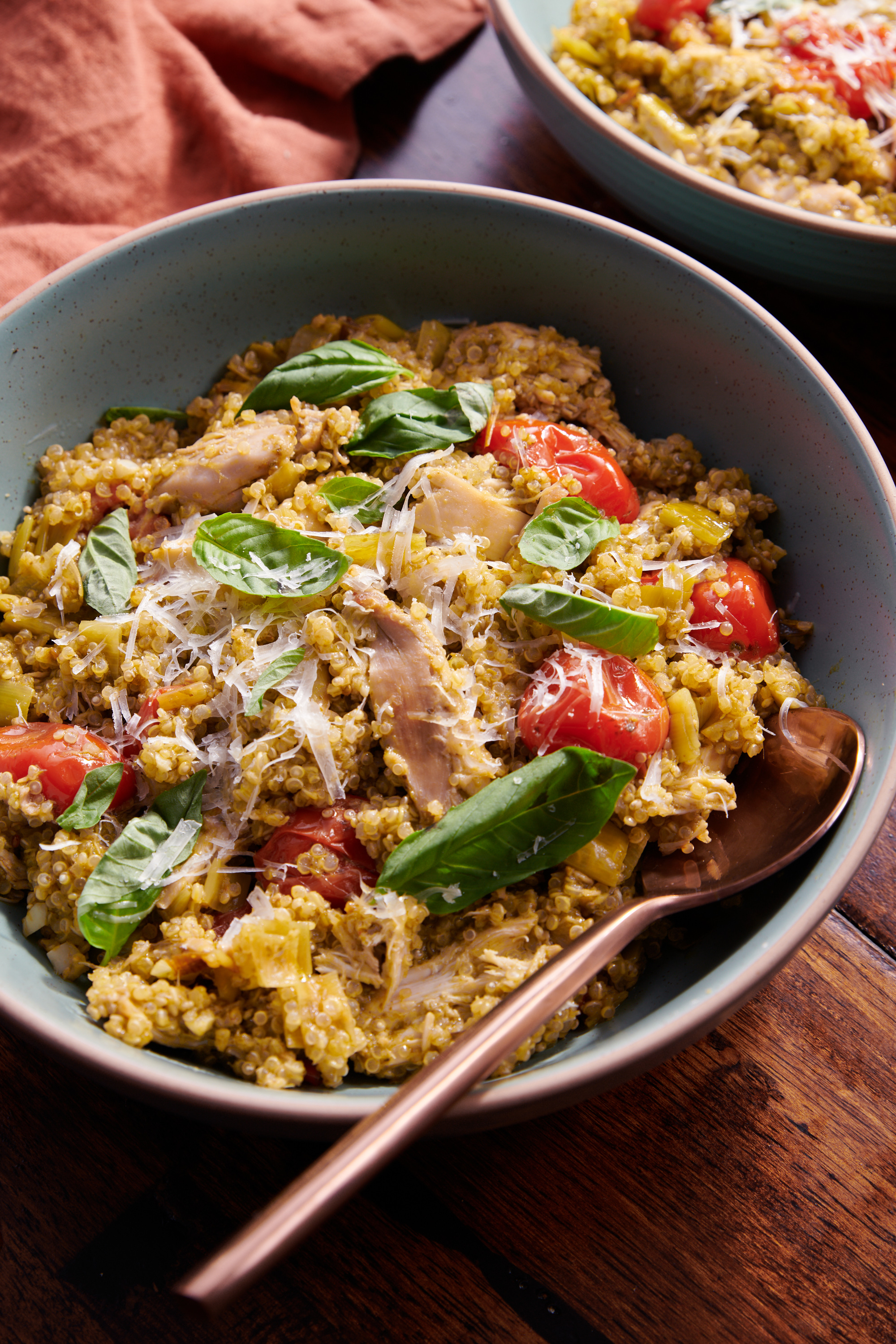 Pesto Chicken Quinoa Bowl