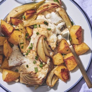 sheet pan baked halibut