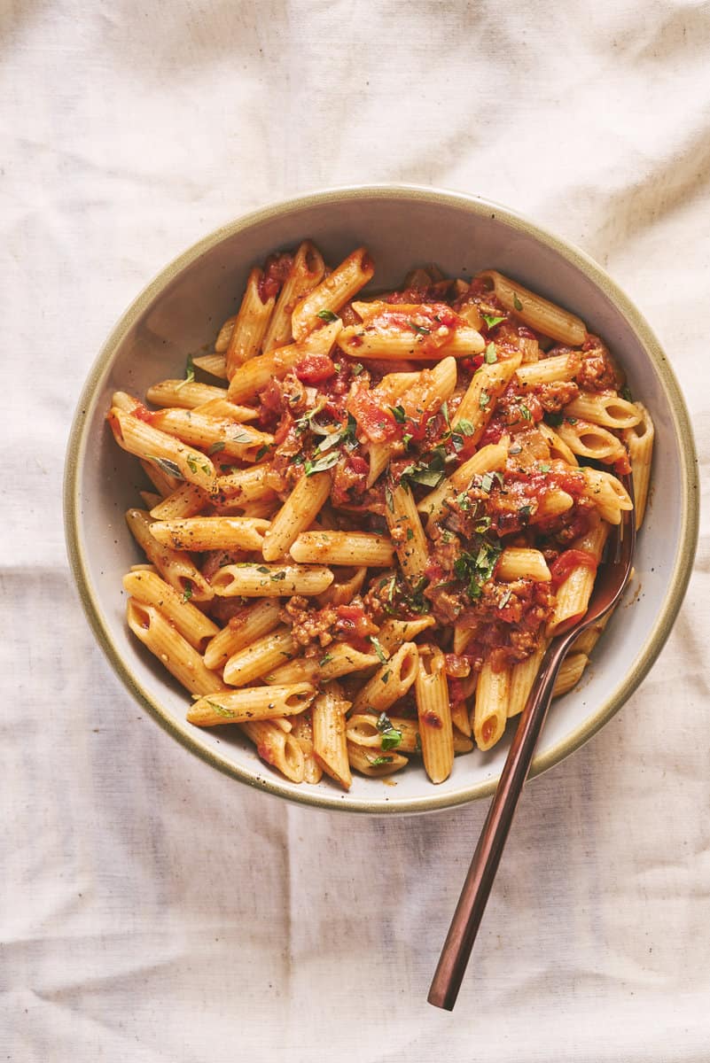 Penne con Salsiccia