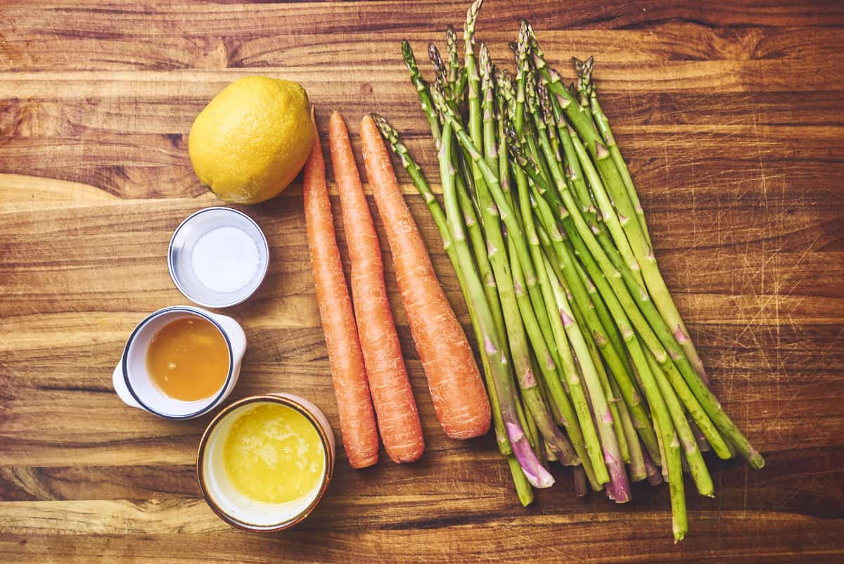 roasted carrots and asparagus ingredients 